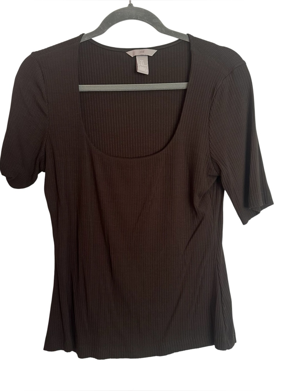 Olive Green H&M Half Sleeve Top Large